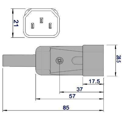 Leads Direct | IEC C13 Line Socket – Rewireable